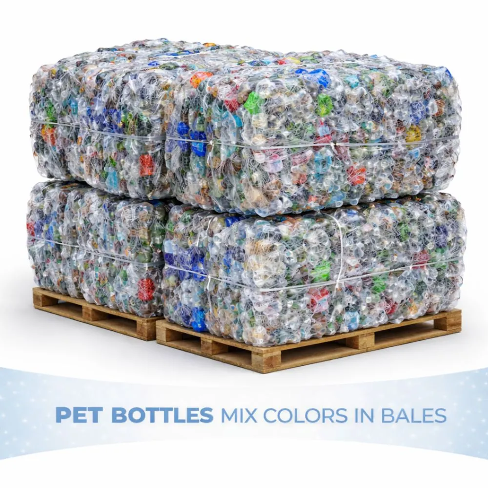 PET Bottles Mix Colors In Bales